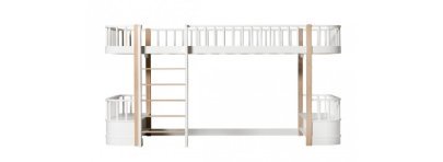 Lit mezzanine – Wood Collection – Blanc/chêne