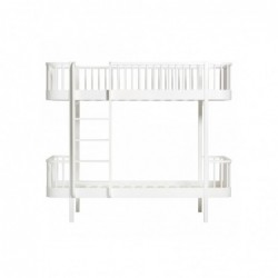 Lit superposé – Wood Collection – Blanc (échelle devant)