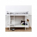 Lit superposé – Wood Collection – Blanc (échelle devant)