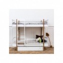 Lit superposé – Wood Collection – Blanc/chêne (échelle devant)