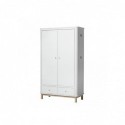 Armoire – Wood Collection – Blanc/chêne (2 portes)
