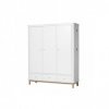 Armoire haute – Wood Collection – Blanc/chêne (3 portes)
