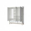 Armoire haute – Wood Collection – Blanc/chêne (3 portes)