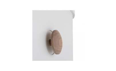 Commode – Wood Collection – Blanc/chêne (6 tiroirs)