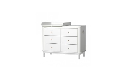 Commode – Wood Collection – Blanc (6 tiroirs)