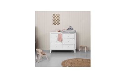 Commode – Wood Collection – Blanc (6 tiroirs)