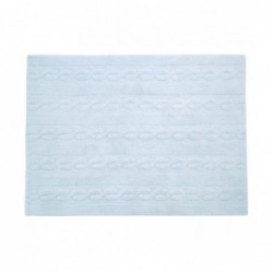 Tapis – Tresses – Bleu Clair