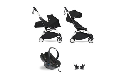 Poussette YOYO2 Babyzen complète – Noir, châssis blanc