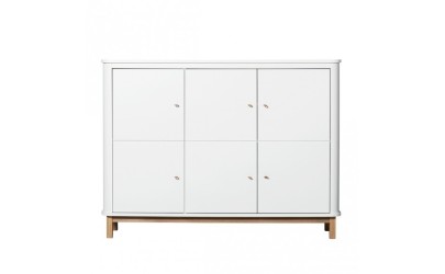 Armoire enfant  – Wood Collection – Blanc/chêne (3 portes)