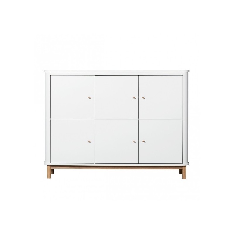 Armoire – Wood Collection – Blanc/chêne (3 portes)