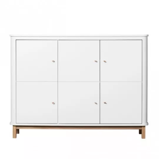 Armoire – Wood Collection – Blanc/chêne (3 portes)