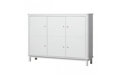 Armoire commode  – Wood Collection – Blanc (3 portes)