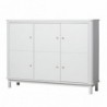 Armoire commode  – Wood Collection – Blanc (3 portes)