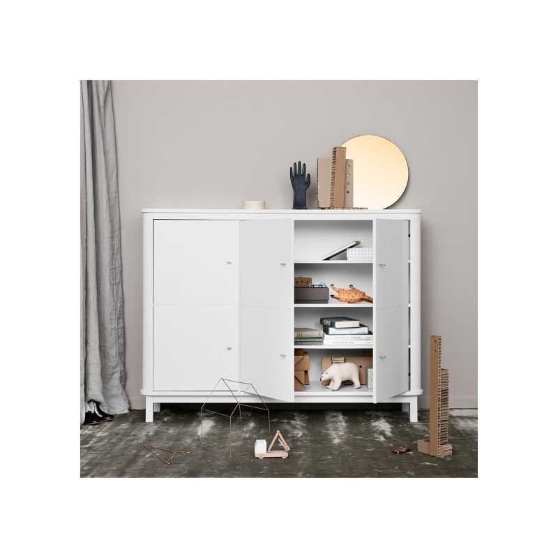 Armoire – Wood Collection – Blanc (3 portes) Oliver Furniture
