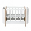 Lit bébé évolutif – Wood Mini Collection – Blanc/Chêne