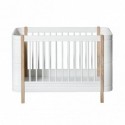 Lit bébé évolutif – Wood Mini Collection – Blanc/Chêne