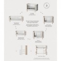 Lit bébé évolutif – Wood Mini Collection – Blanc/Chêne