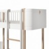 Lit mezzanine bas – Wood Mini Collection – Blanc/chêne