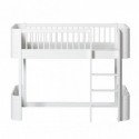 Lit mezzanine bas – Wood Mini Collection – Blanc