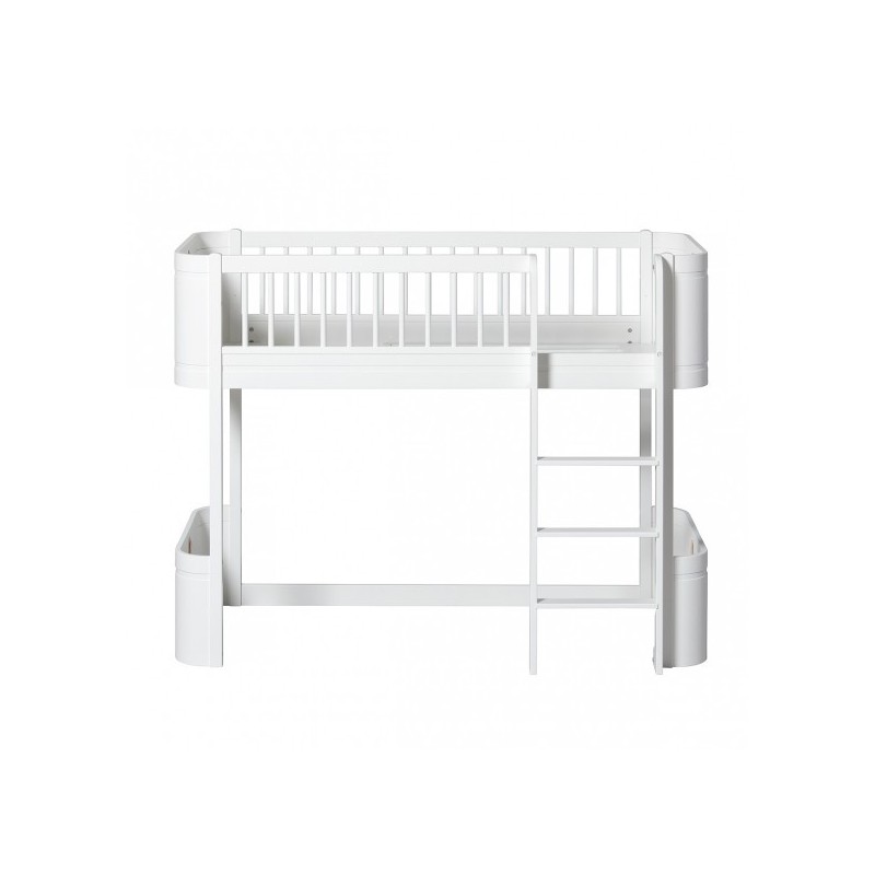 Lit mezzanine bas – Wood Mini Collection – Blanc