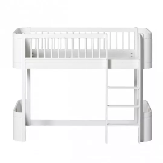 Lit mezzanine bas – Wood Mini Collection – Blanc