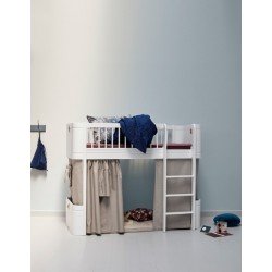 Lit mezzanine bas – Wood Mini Collection – Blanc