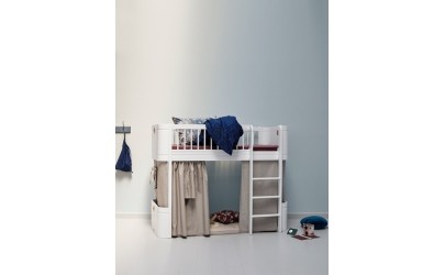 Lit mezzanine bas – Wood Mini Collection – Blanc