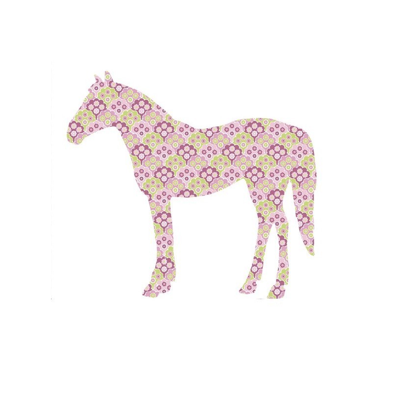 Sticker Papier peint – 150×136 cm – Cheval – Rose