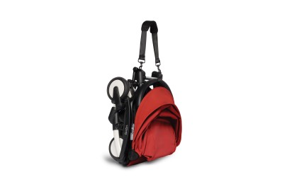 Poussette YOYO2 6+ – Rouge, châssis blanc