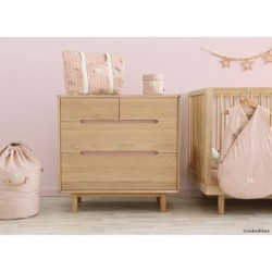 Sac de rangement – Bamboo – Vieux rose et bulles