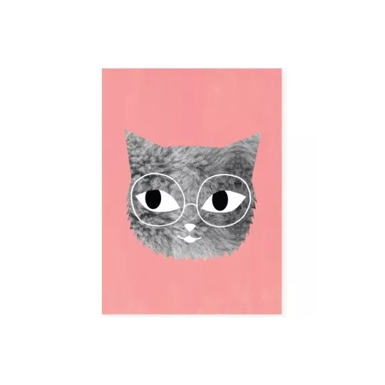 Affiche – Chat avec lunettes