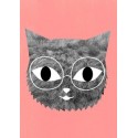 Affiche – Chat avec lunettes