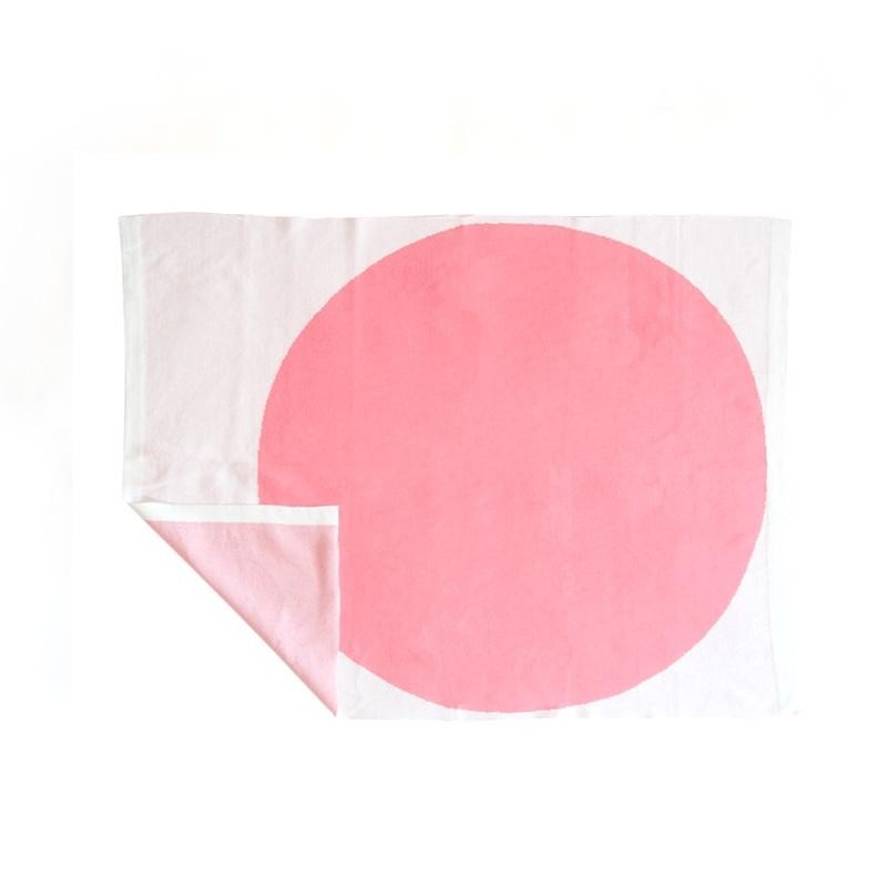 Couverture Jacquard en coton BIO – Rose Couverture Jacquard en coton BIO – Rose