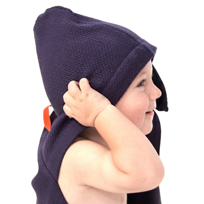 Set de Cape de Bain Bébé & Gant Toilette Bleu Nuit Set de Cape de Bain Bébé & Gant Toilette Bleu Nuit
