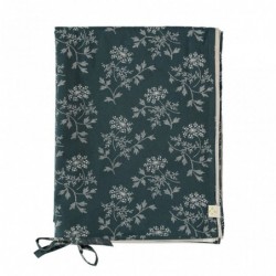 Housse de couette 140×200 – Taie d’oreiller 75×50 – Hanako Floral Thunder Bleu