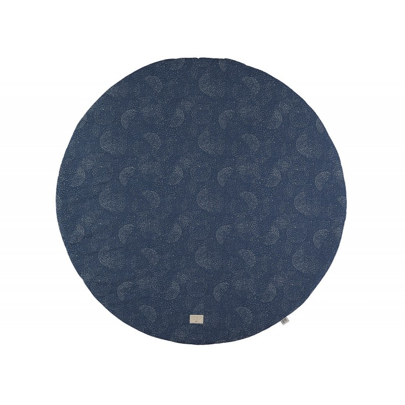 Tapis de jeux Ø 105 – Full Moon – gold bubble -bleu nuit Tapis de jeux Ø 105 – Full Moon – gold bubble -bleu nuit