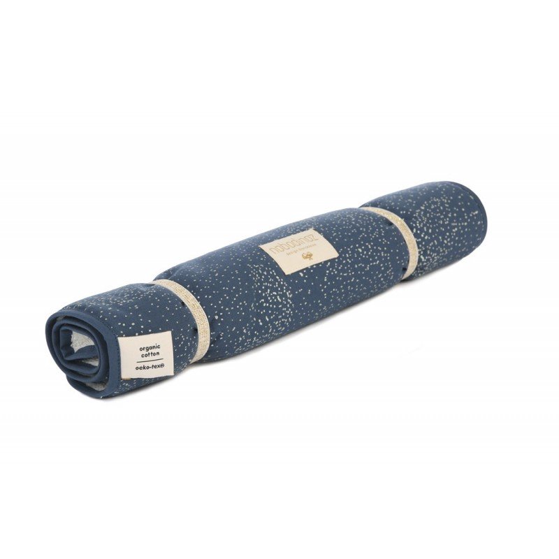 Matelas à langer Nomad 60×35 – bulles d’ or – bleu nuit