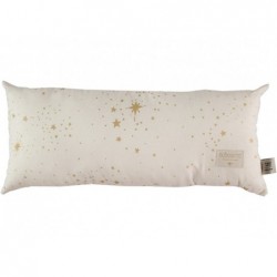 Coussin Hardy Long – Etoiles d’or – Naturel