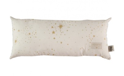 Coussin Hardy Long – Etoiles d’or – Naturel
