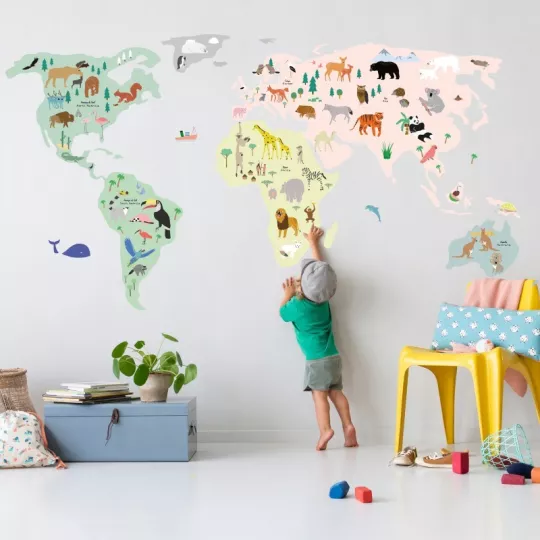 Sticker géant – Map monde