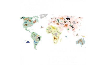 Sticker géant – Map monde
