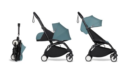 Poussette YOYO2 Babyzen complète – Aqua, châssis noir