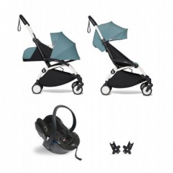 Poussette YOYO2 Babyzen complète – Aqua, châssis blanc