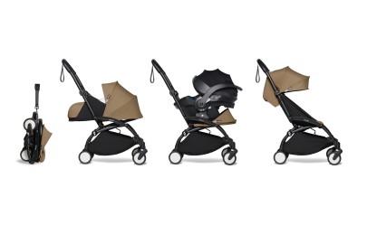 Poussette YOYO2 Babyzen complète – Toffee, châssis noir