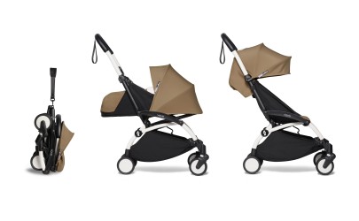 Poussette YOYO2 Babyzen complète – Toffee, châssis blanc