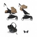Poussette YOYO2 Babyzen complète – Toffee, châssis blanc