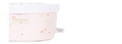 Nobodinoz-Panier – Panda – Gold Stella – Dream pink