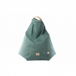 Pouf – Marrakech – Gold Confetti – Magic green