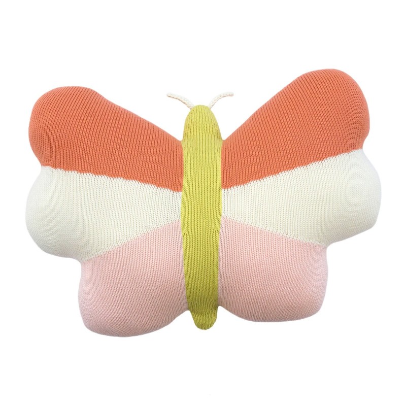 Coussin en tricot – Papillon