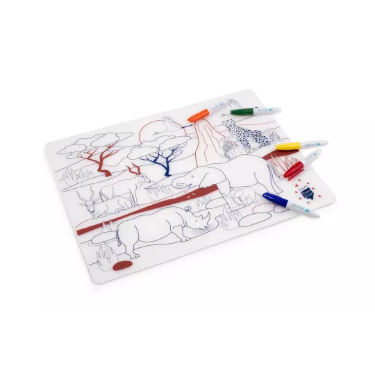Set de table à colorier – Savanne